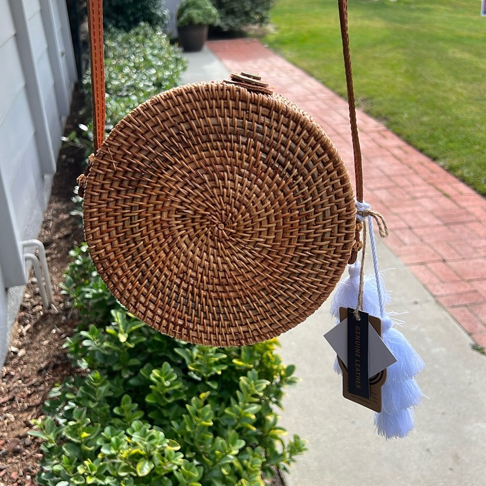 New with tags wicker bag